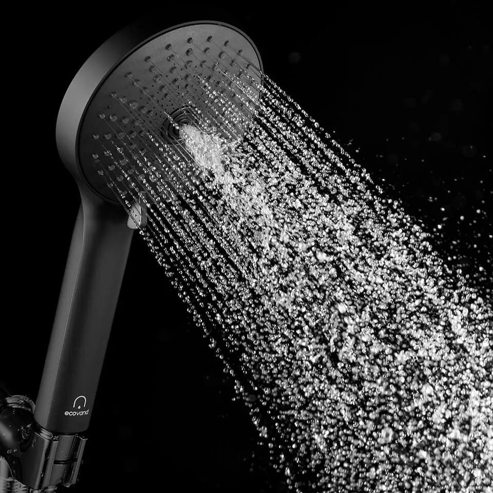 Słuchawka prysznicowa EcoVand Impact czarny mat - sposób na oszczędzanie wody